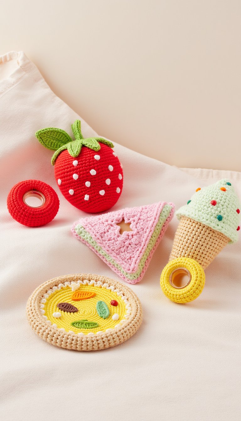 6. Fun Food-Themed Rattles & Teethers