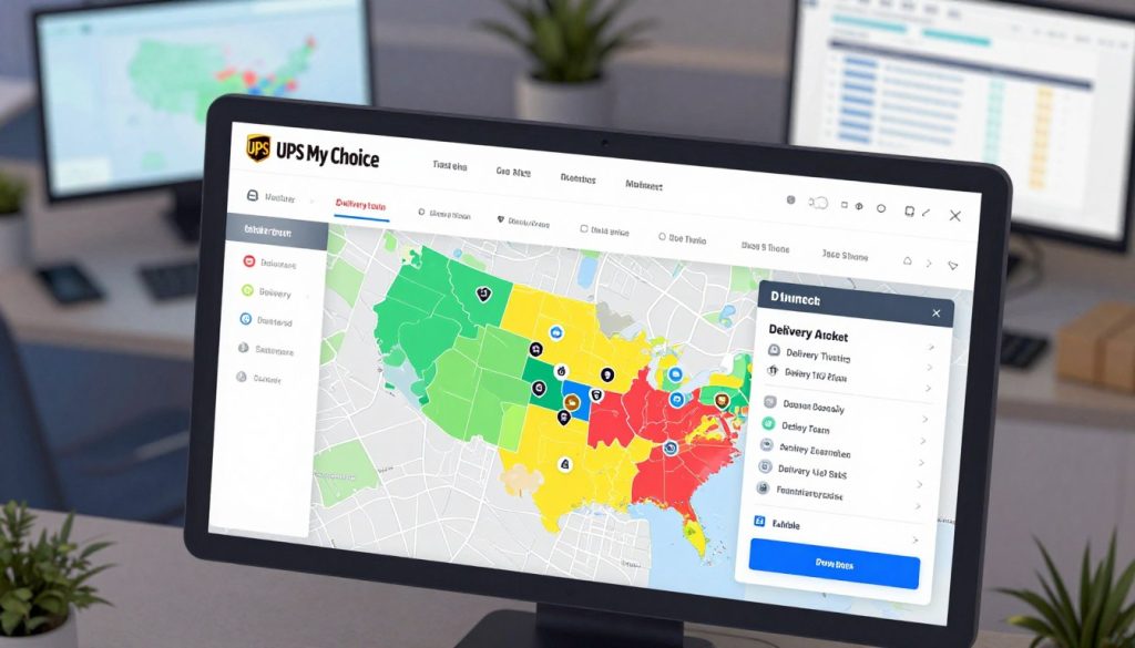 UPS My Choice real-time tracking for shipment delivery zones