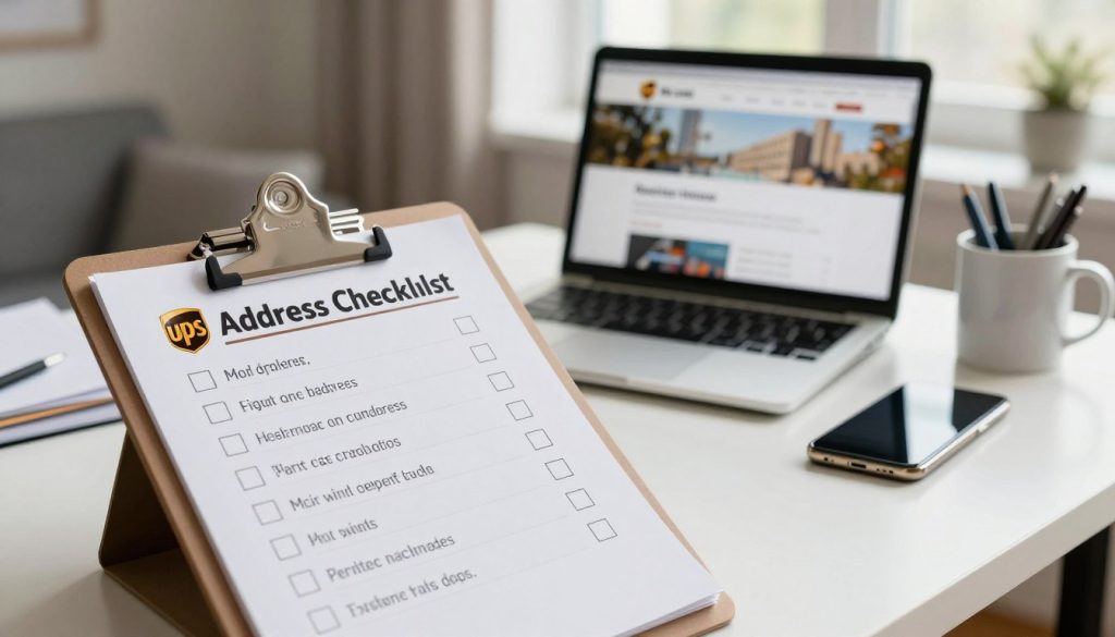 UPS account address modification checklist
