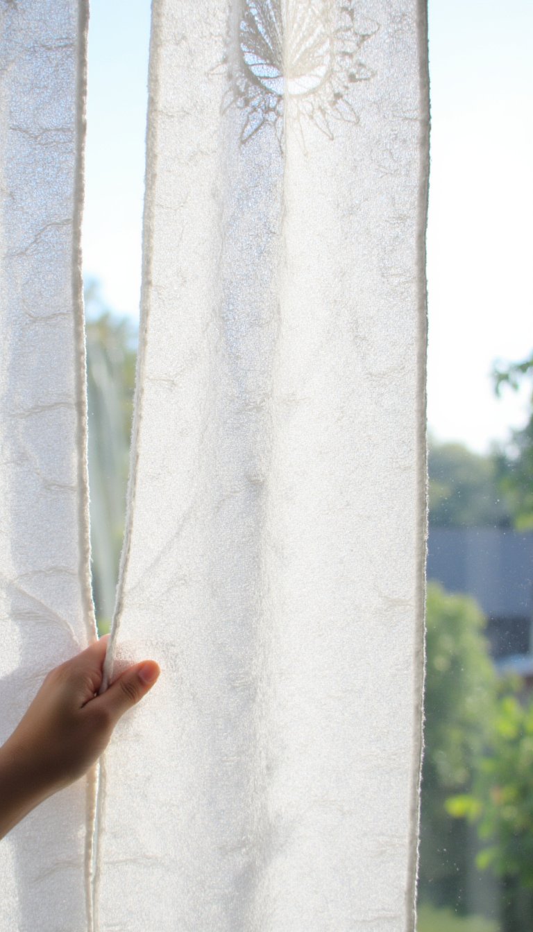 11. Filet Crochet Window Panel