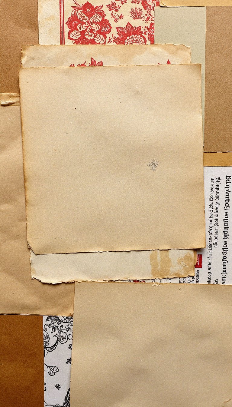 16. A Textured Collage Using Found Papers