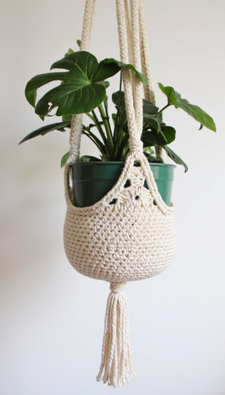 2. Aesthetic Basket Weave Plant Hangers