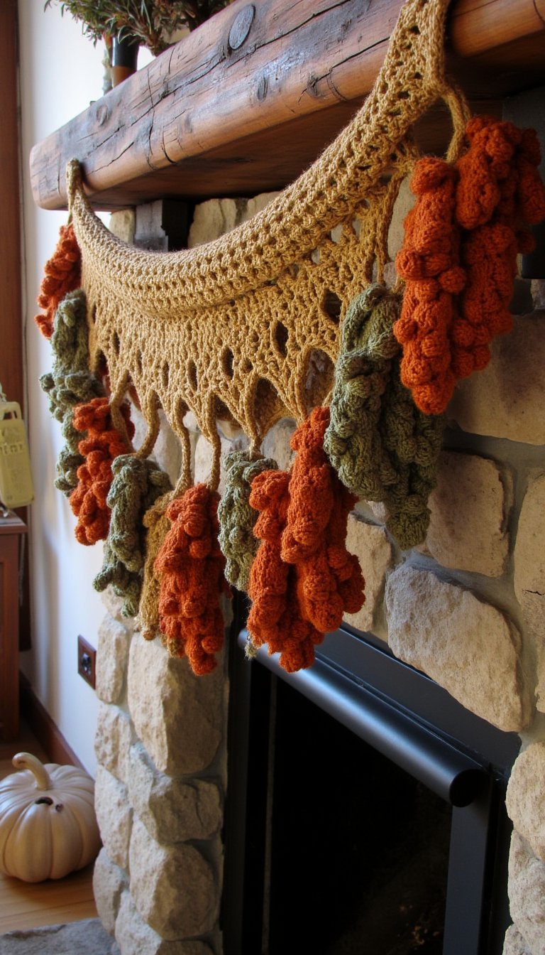 10. A Cozy Fireplace Mantel Garland