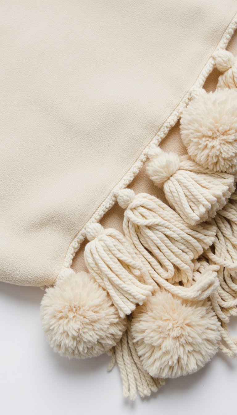 17. Tasseled & Pom-Pom Trimmed Throw