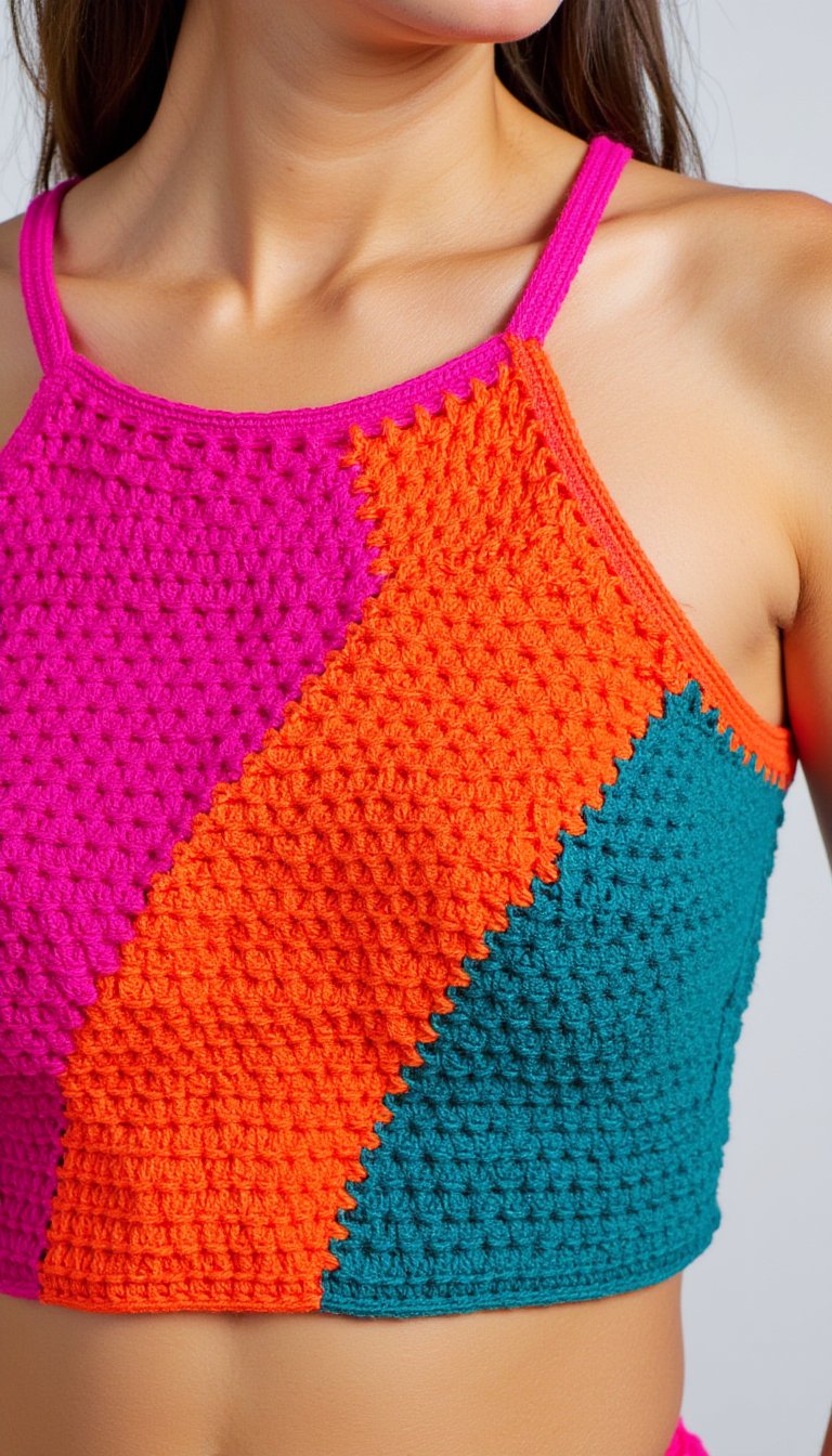 6. The Color-Block Crop Top