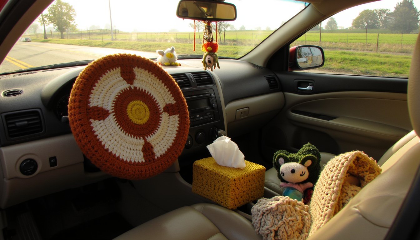 27 Crochet Car Decor Ideas to Craft Your Cozy Commute - Postage Master