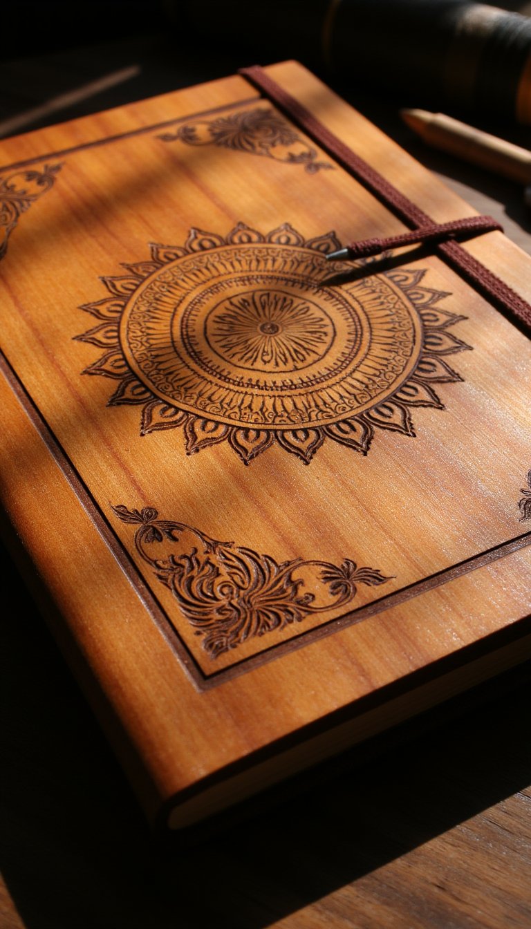 22. Wood Burned Designs (on a Wood Cover)