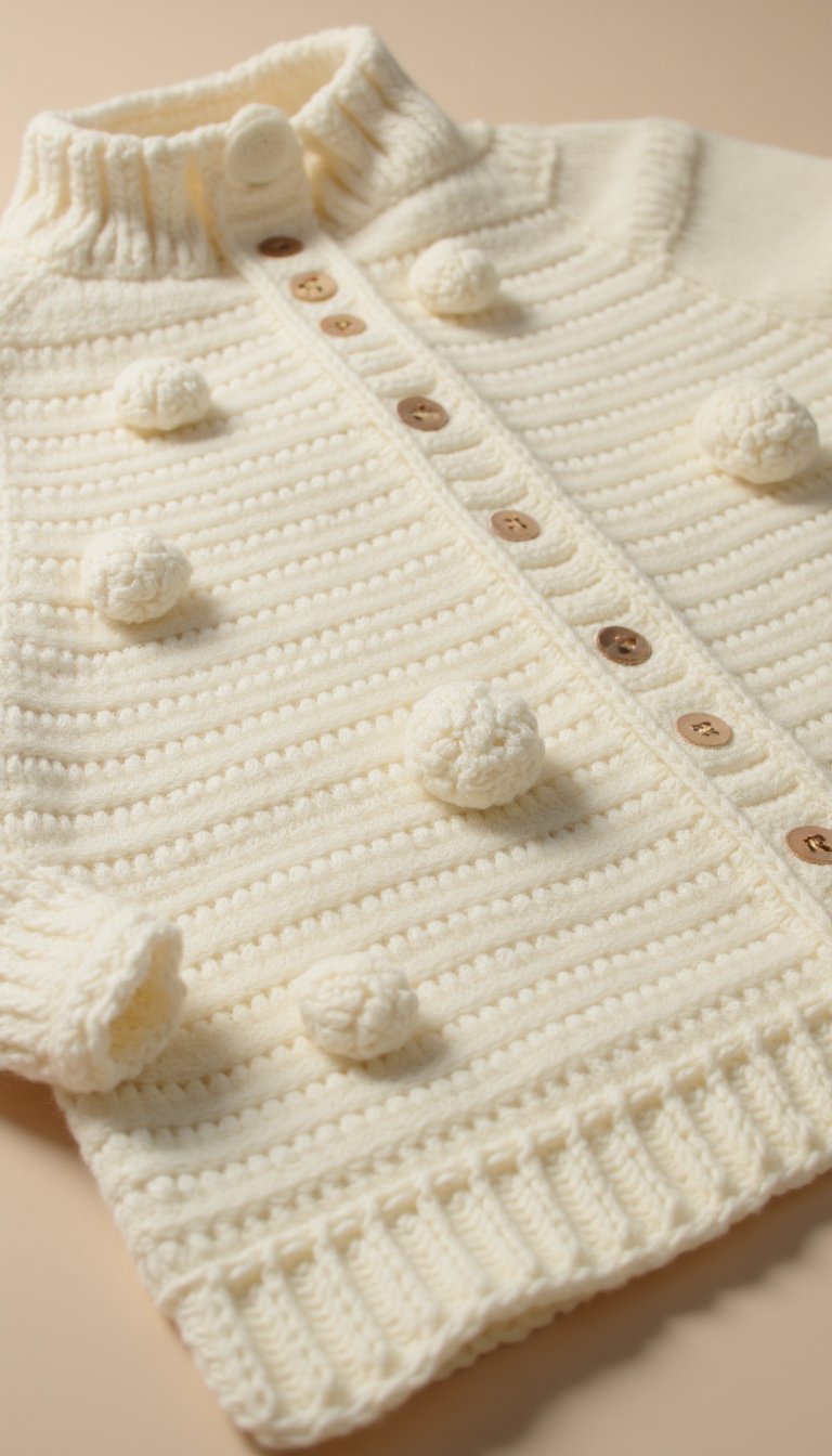 24. The Textured Bobble Stitch Sweater