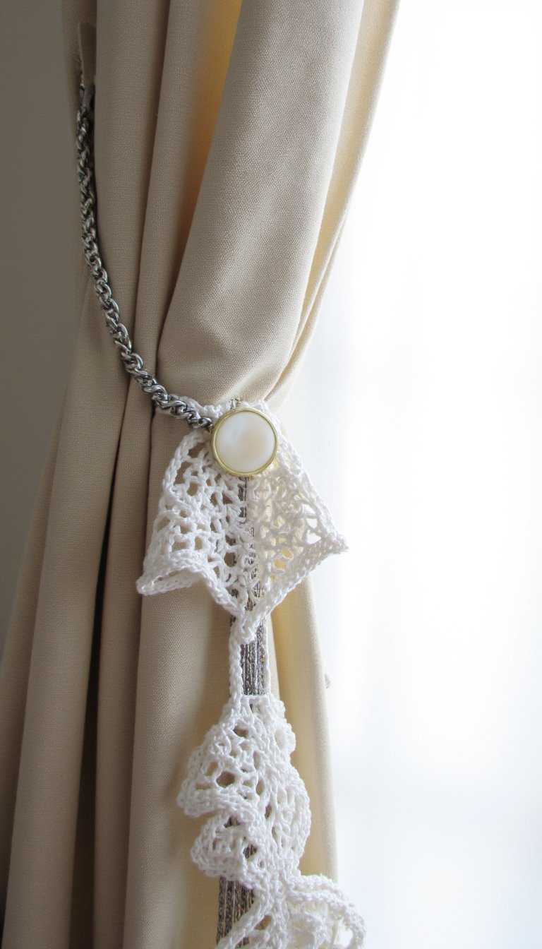 5. Delicate Lace Curtain Tie-Backs