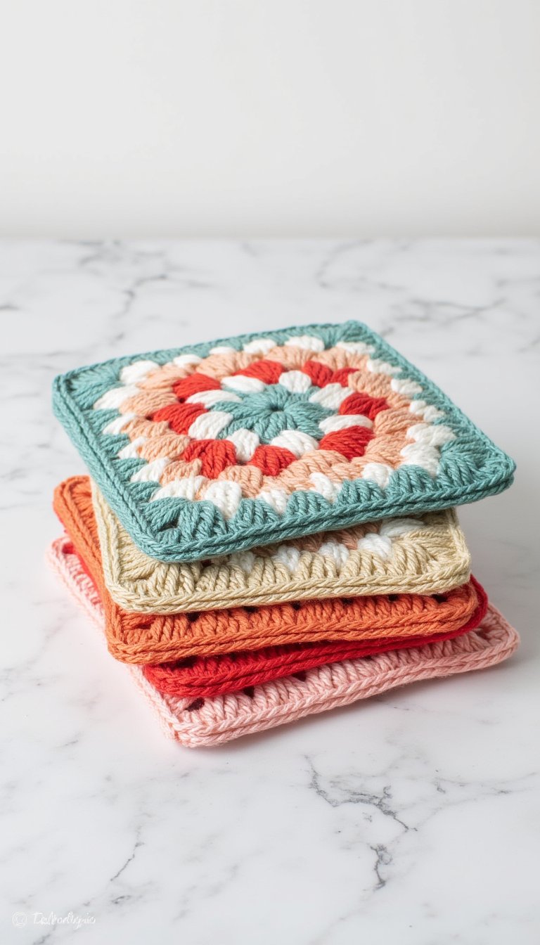 1. Classic Granny Square Coaster