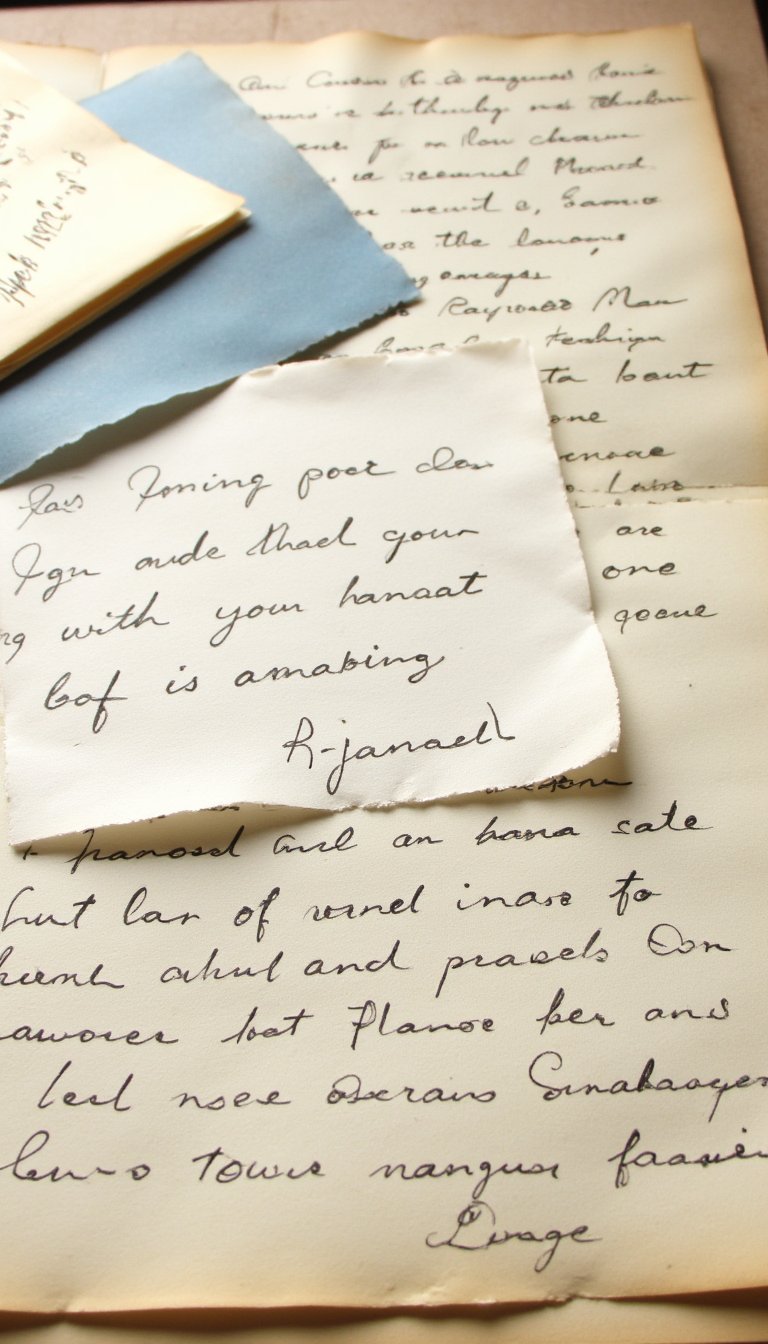9. The Handwritten Note & Letter Fragment Layout