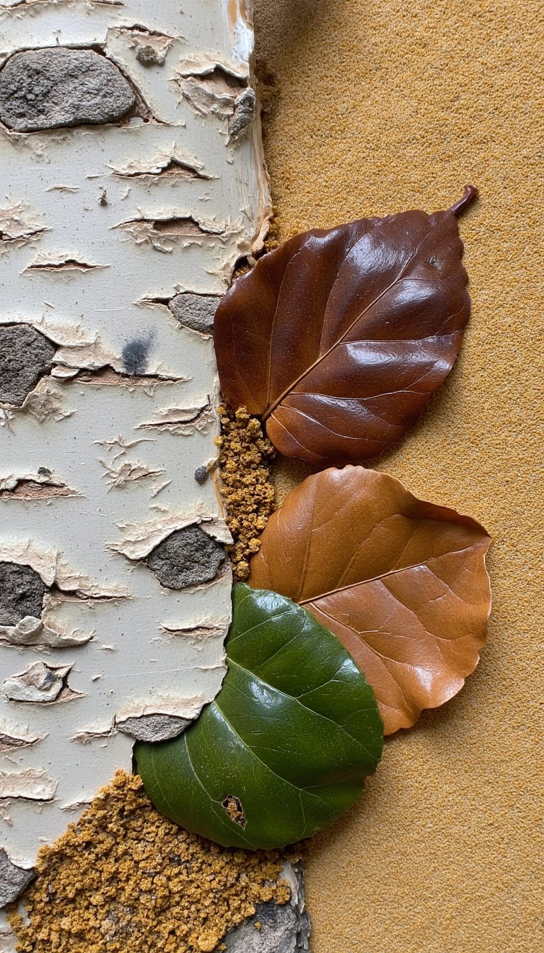 10. Nature's Textures: Leaves, Bark, or Sand