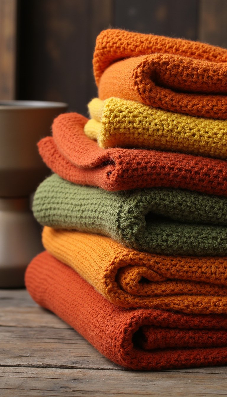 19. Tunisian Crochet Kitchen Towels
