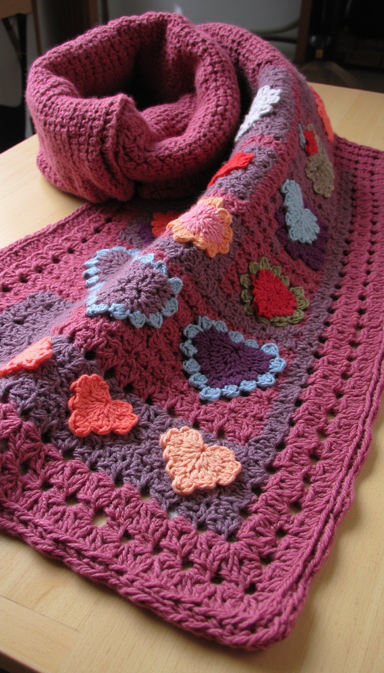 2. A Cozy Pixelated Scarf