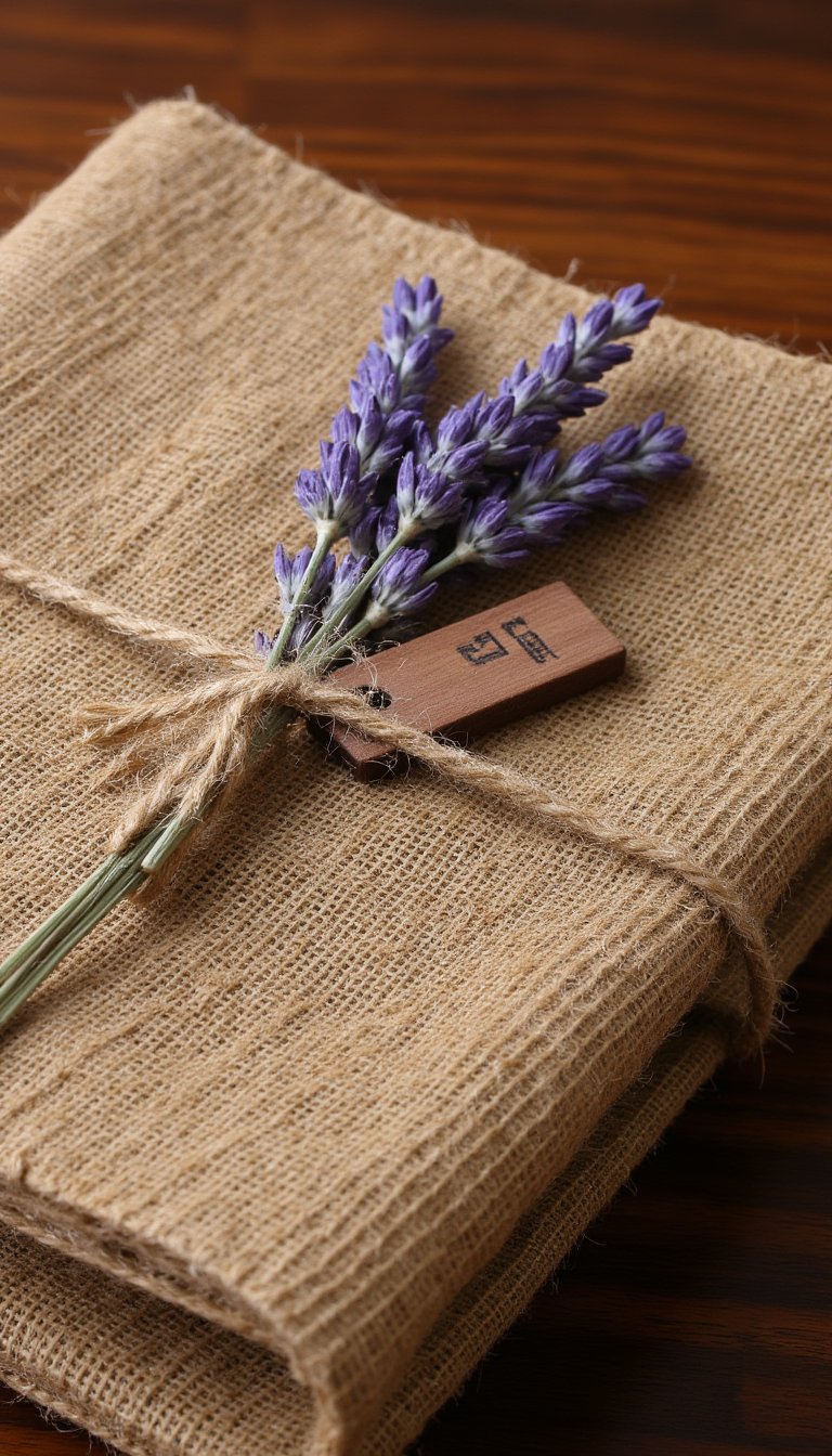 10. Rustic Burlap & Twine Charm