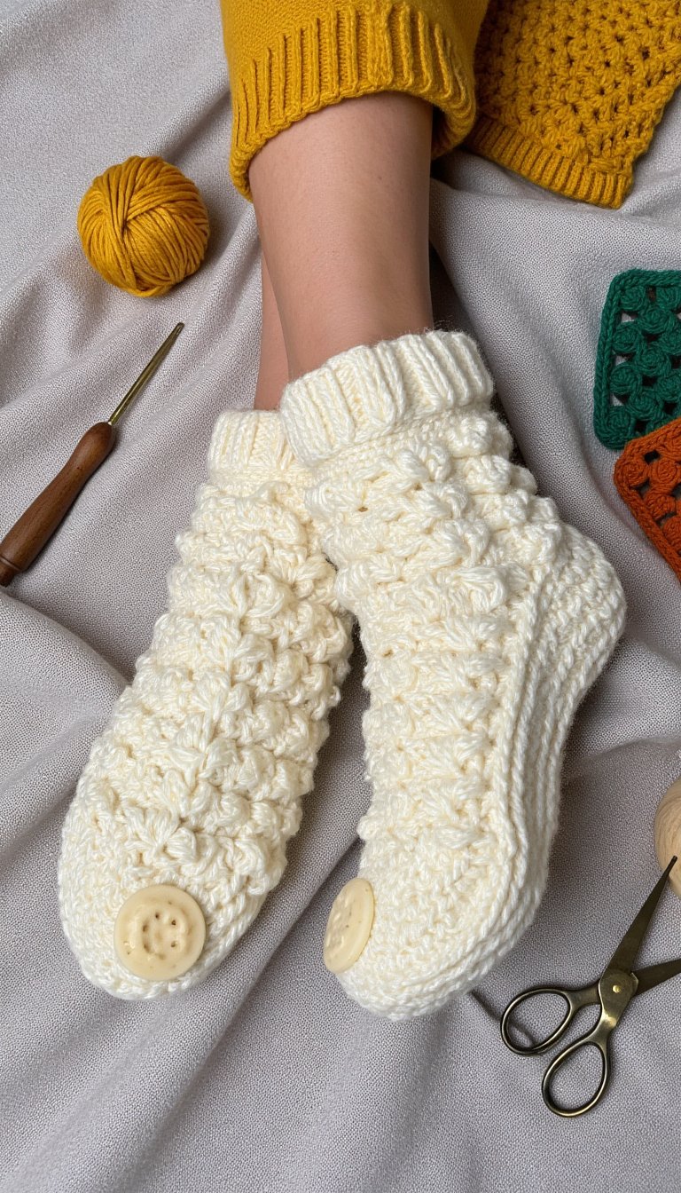 6. Cozy House Socks with Grippy Bottoms
