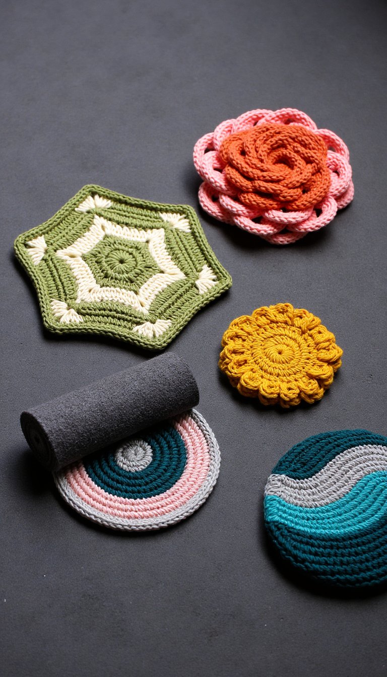 19. Decorative Coasters with a Twist