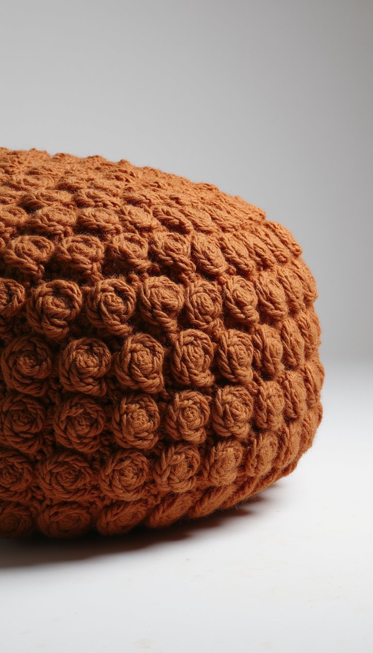 5. A Chunky, Textured Floor Pouf