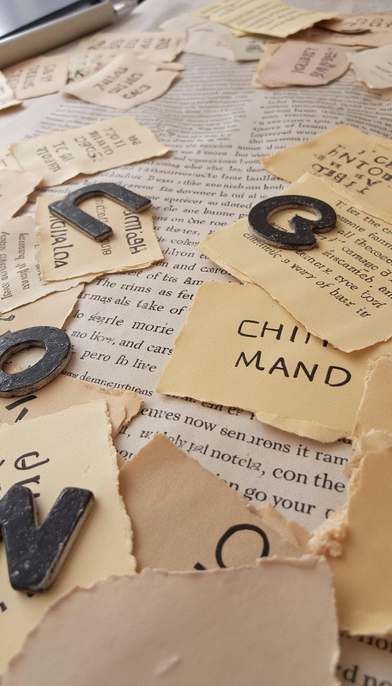 6. Found Poetry Word Collage