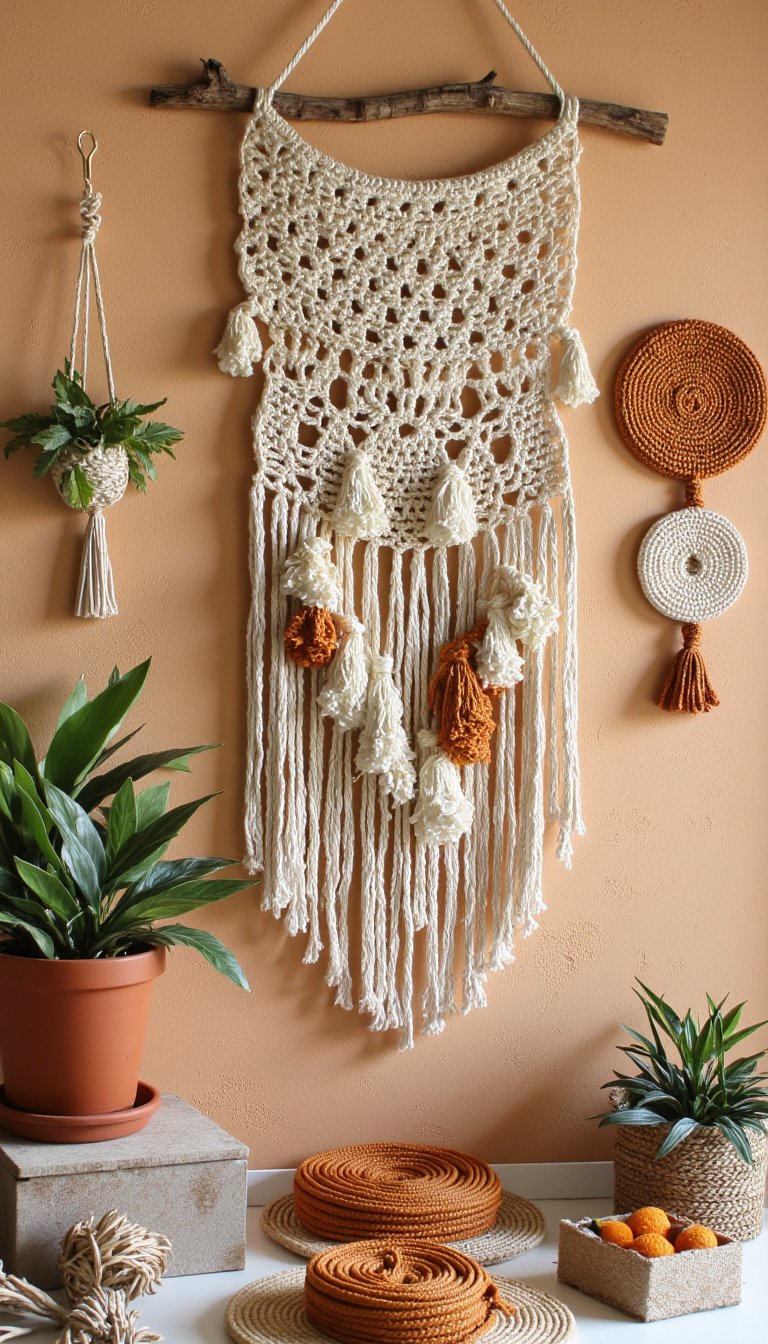 4. Textural Wall Hangings & Macramé-Inspired Pieces