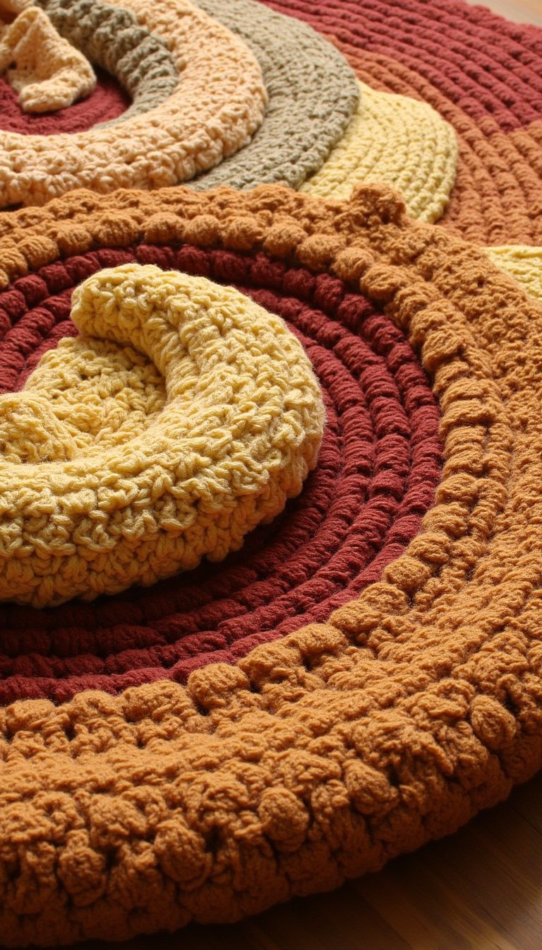 20. A Giant, Cozy Yarn "Puddle" Rug