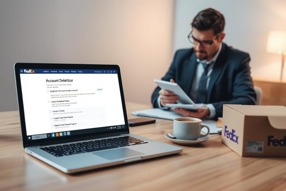 how to delete your fedex account