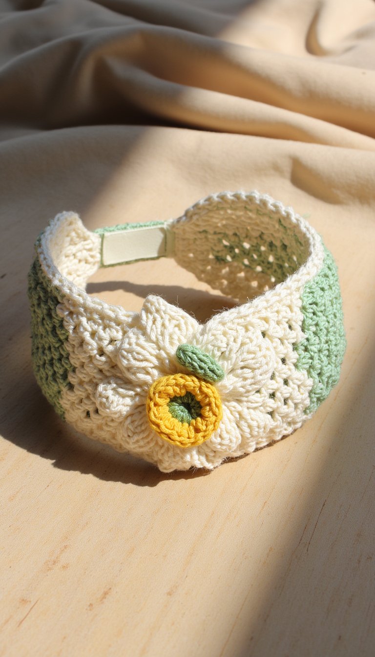 8. Bohemian Crochet Headband/Ear Warmer