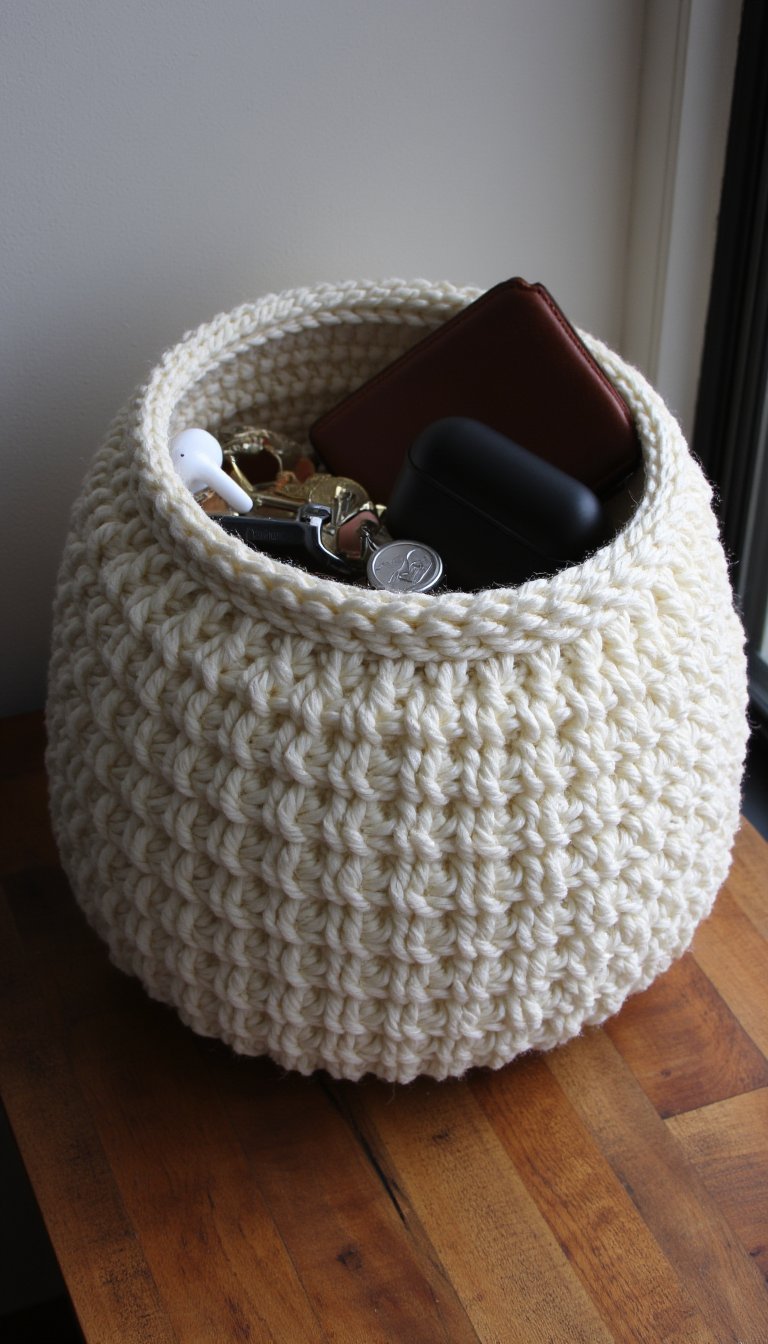 10. Chunky Basket for His “Stuff”