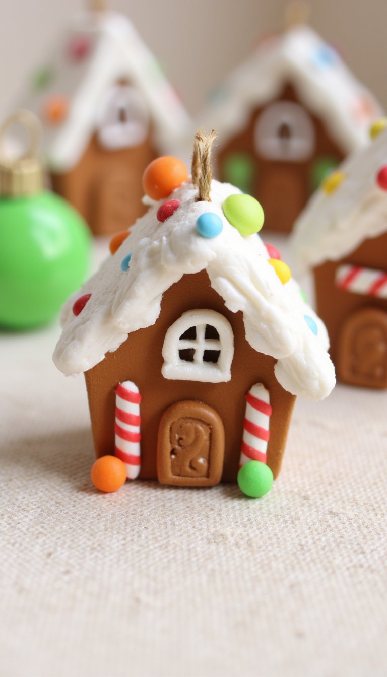11. Gingerbread House Ornaments