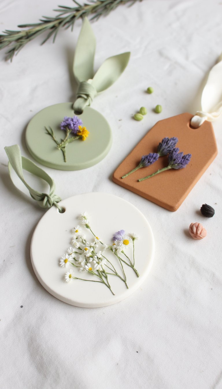 15. Pressed-Flower Ornaments