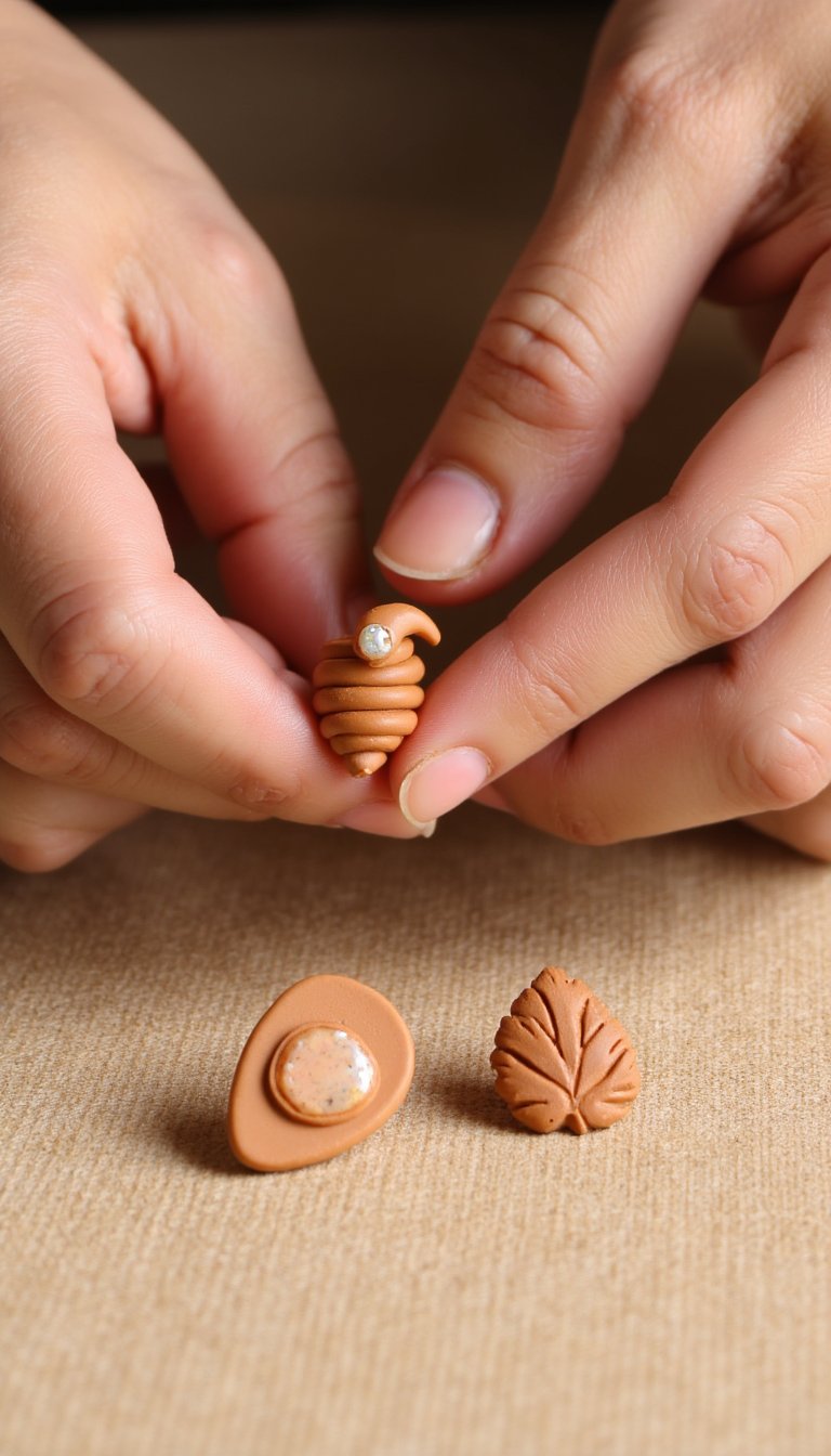 10. Dainty Clay Ring