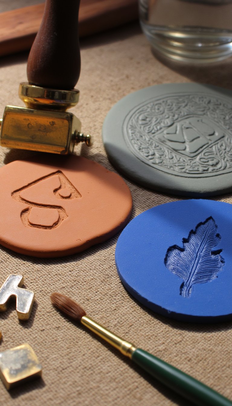 8. Stamped & Personalized Coasters