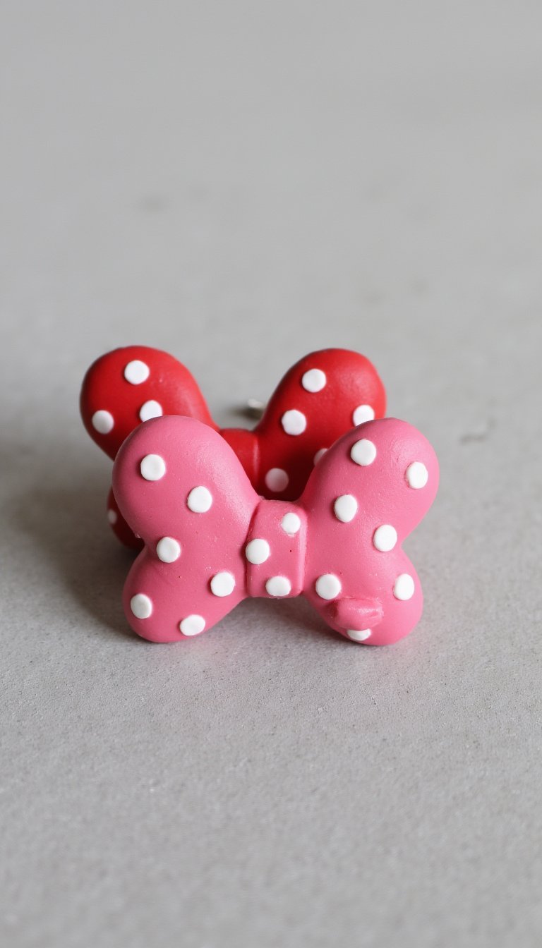 2. Minnie Mouse Bow Earrings