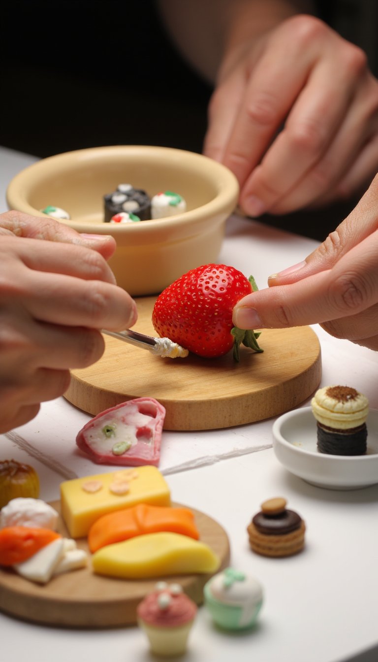 13. Sculpt a Plate of Miniature Fake Foods