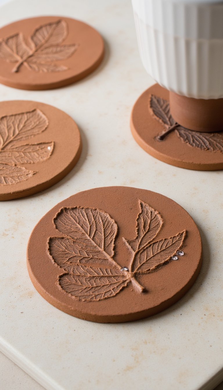 16. Pressed Leaf & Botanical Coasters