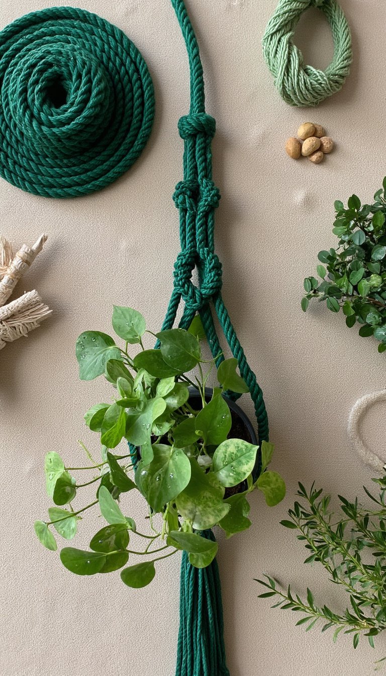 2. Bohemian Macramé-Inspired Plant Hangers