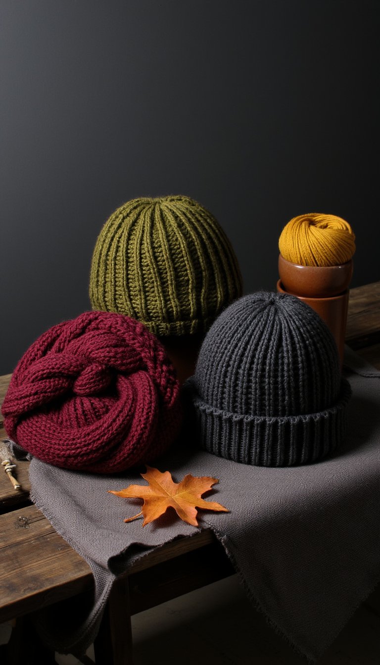2. Textured Beanies with Personality
