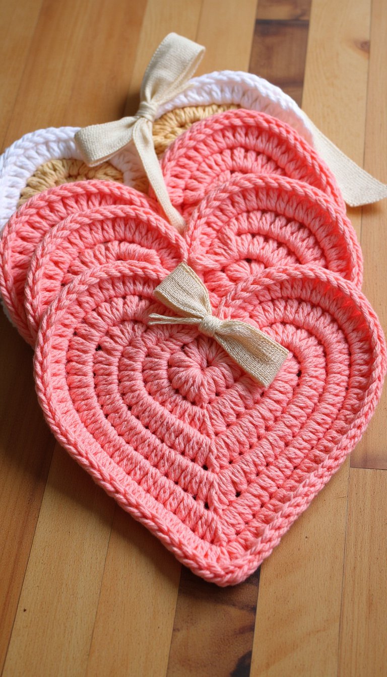 9. Heart-Shaped Dishcloths
