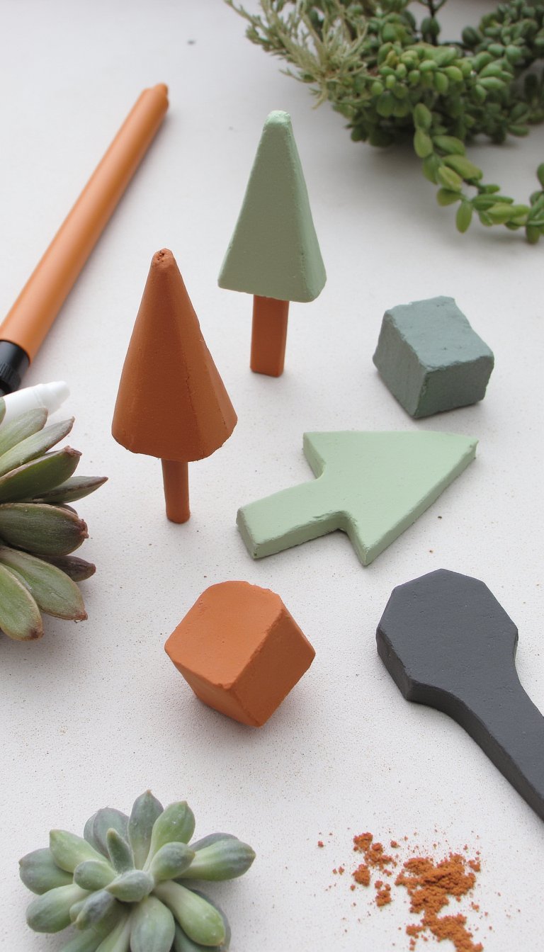 14. Geometric Plant Poke Markers