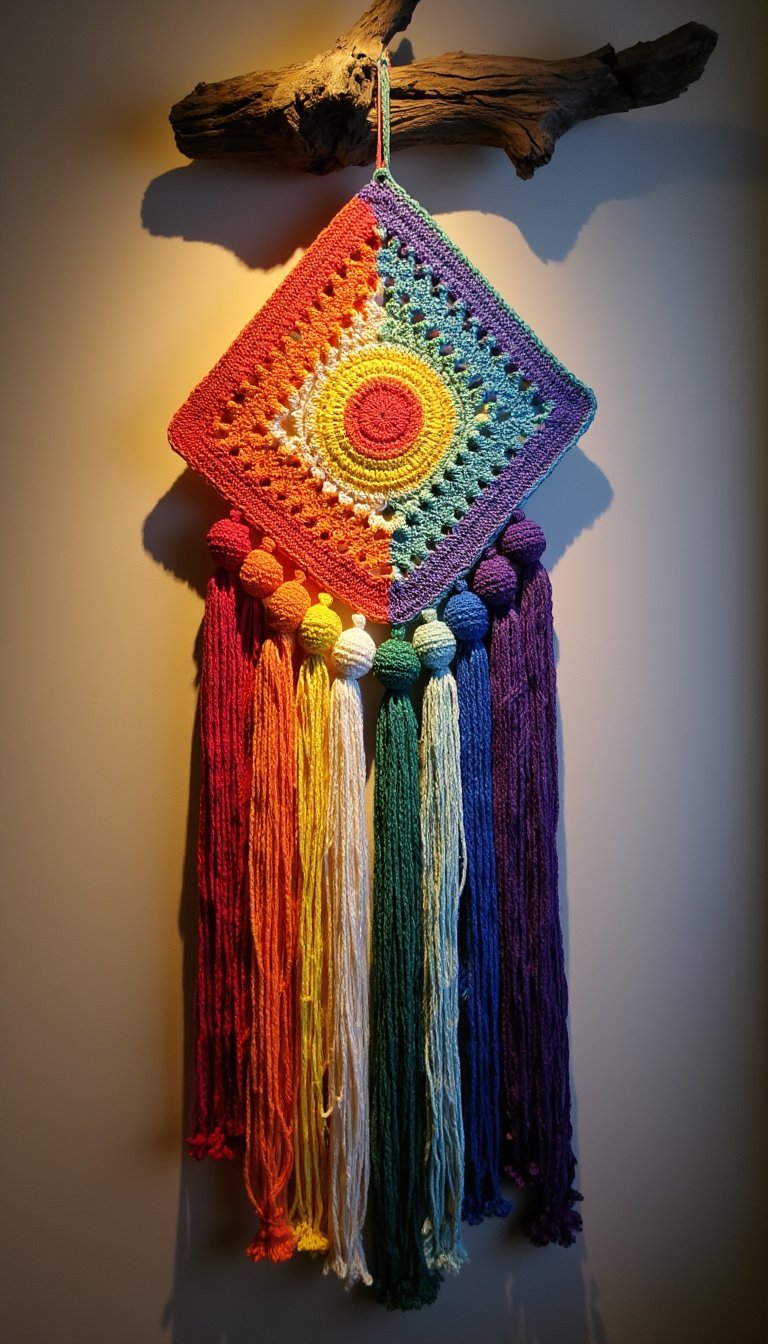 15. A Boho Colorful Wall Hanging