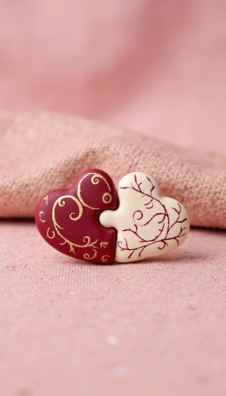 11. Dainty Clay Heart Garland
