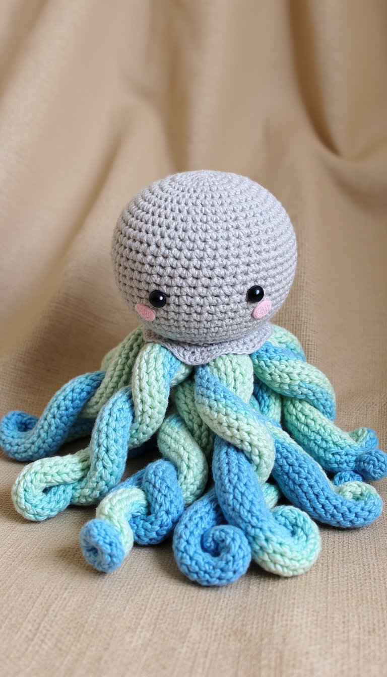 2. A Whimsical Octopus with Curly Tentacles