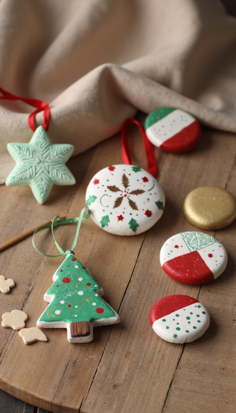 14. Hand-Painted Holiday Ornament Set