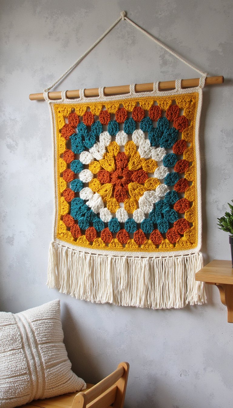 1. The Ultimate Granny Square Wall Hanging