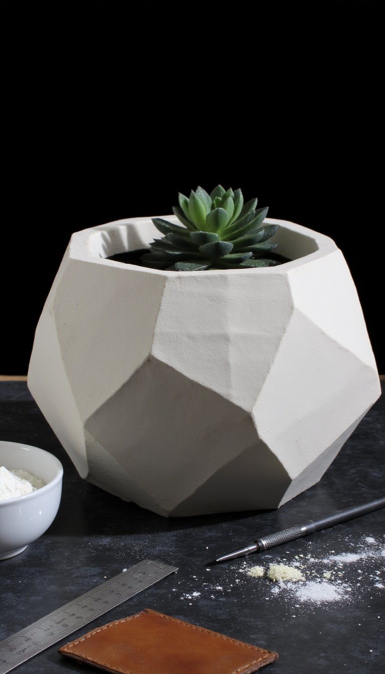 10. Geometric Faceted Planter