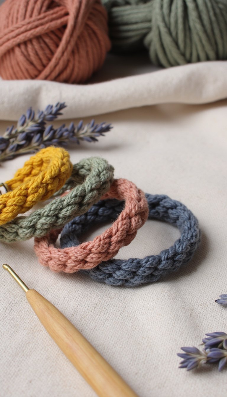 14. Friendship Bracelets with a Yarn Twist