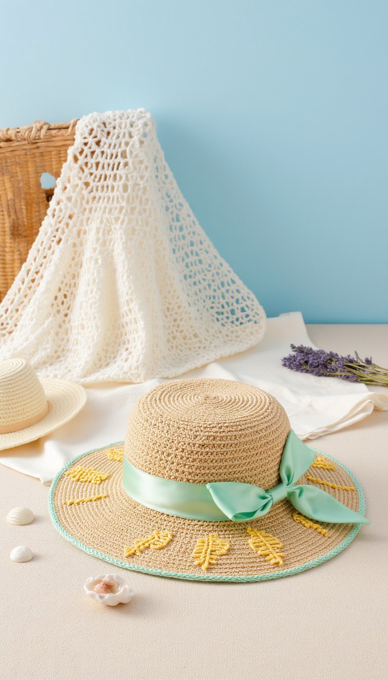 10. Crochet Bucket Hat with Flair
