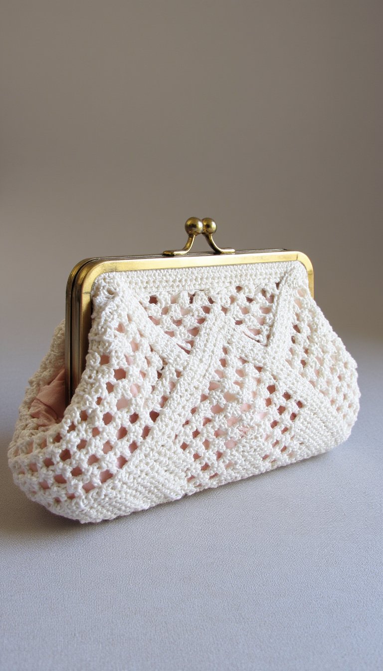 15. The Elegant Lace Clutch with a Frame