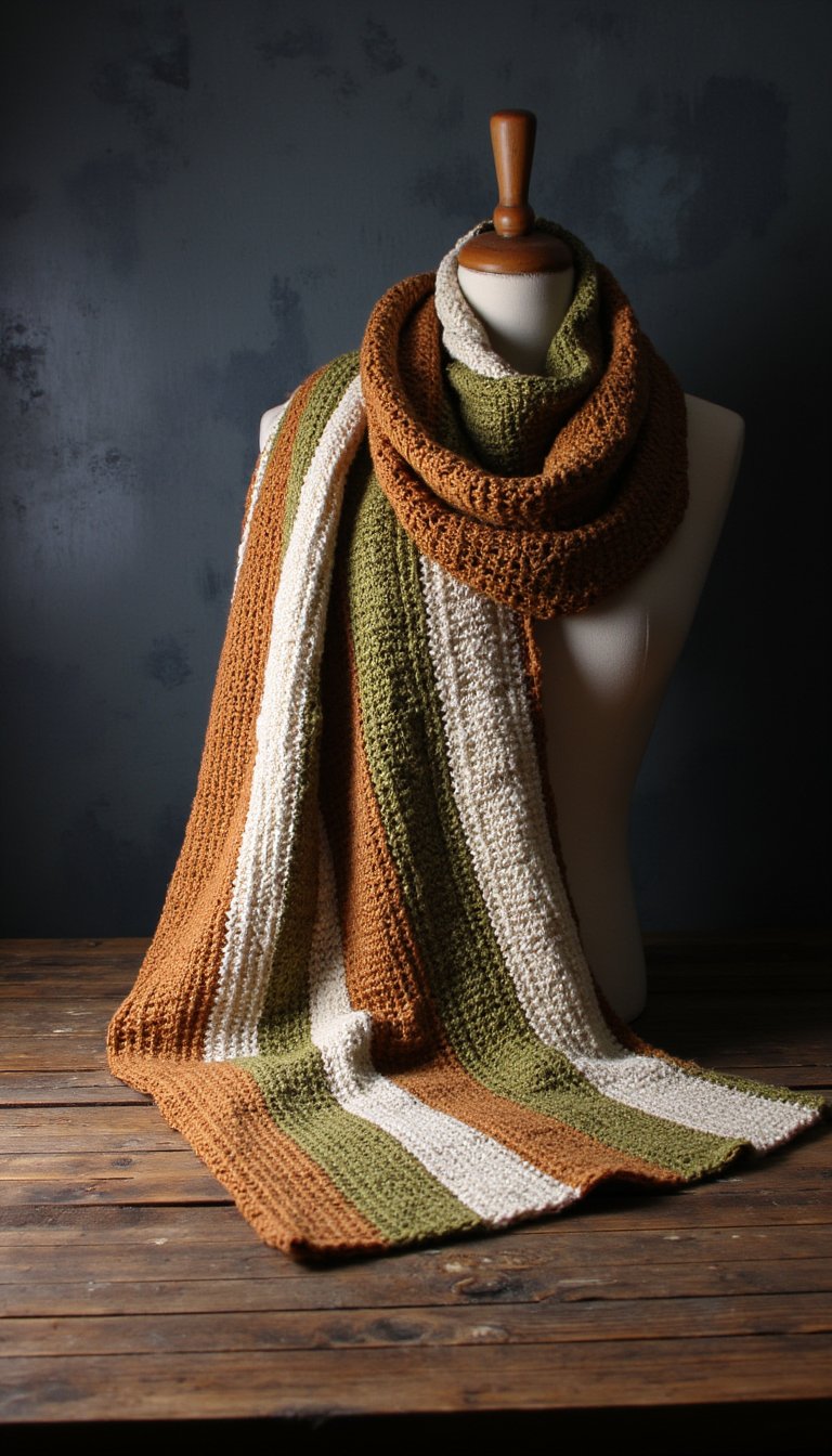 5. The Tunisian Crochet Simple Stitch Scarf