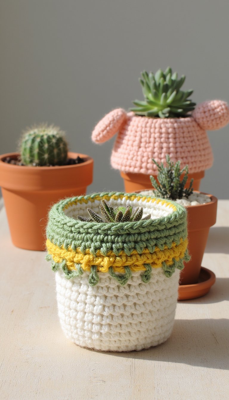 2. Mini Plant Pot Cozies